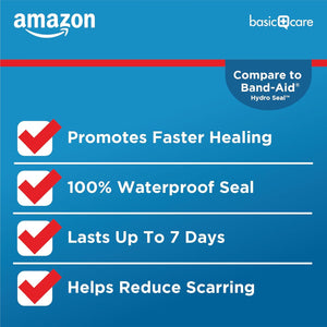 Amazon Hydrocolloid Gel Bandages – 20 Ct – Fast Healing, 0.83x1.65in