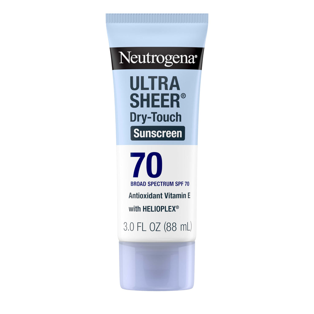 Neutrogena Ultra Sheer Sunscreen SPF 70 – 3oz – Dry-Touch, Non-Greasy