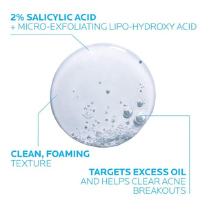 La Roche-Posay Effaclar Gel Cleanser – Oil-Free Face Wash with 2% Salicylic Acid