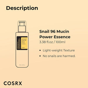 COSRX Snail Mucin Essence – 100ml – Hydrating Korean Serum for Skin