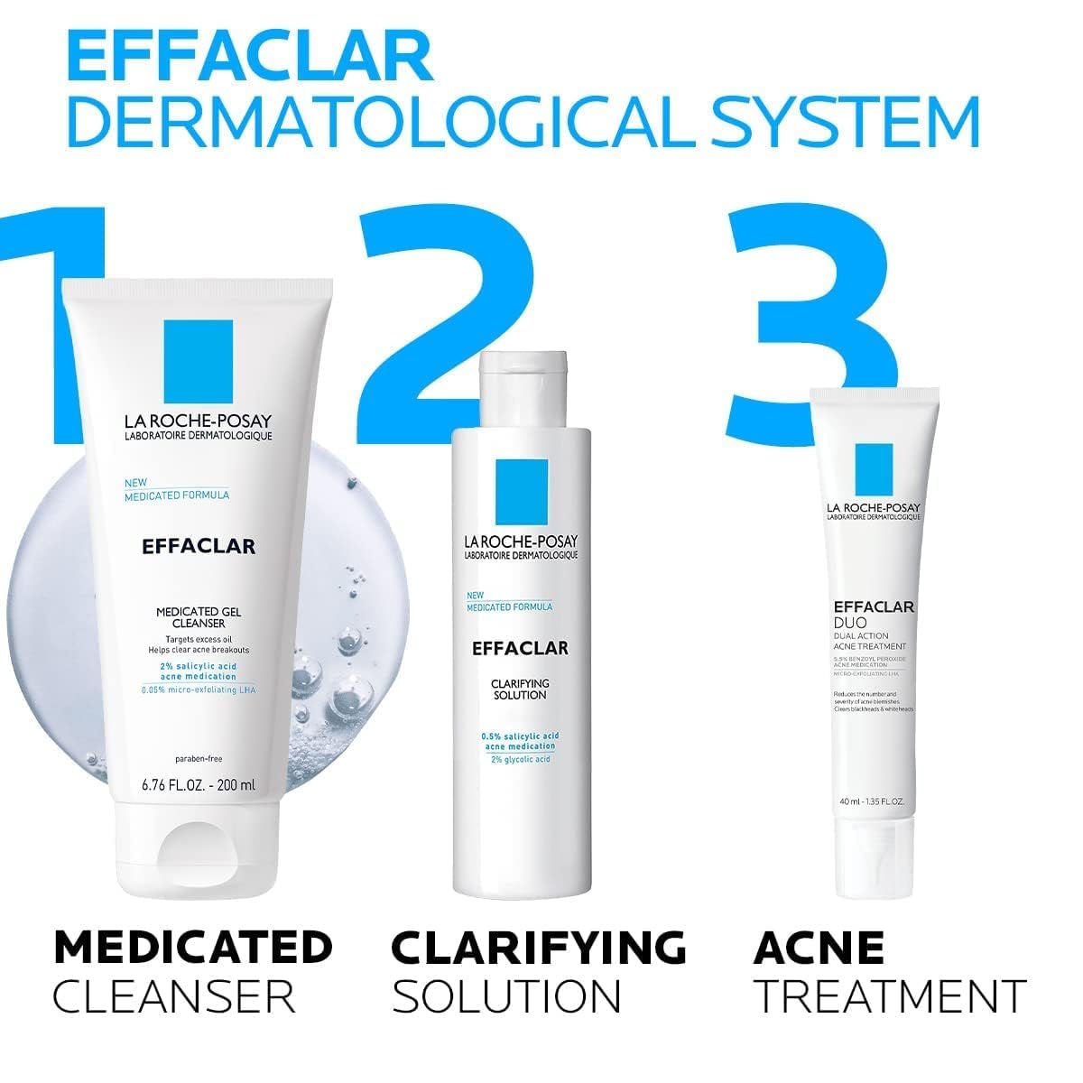 La Roche-Posay Effaclar Gel Cleanser – Oil-Free Face Wash with 2% Salicylic Acid