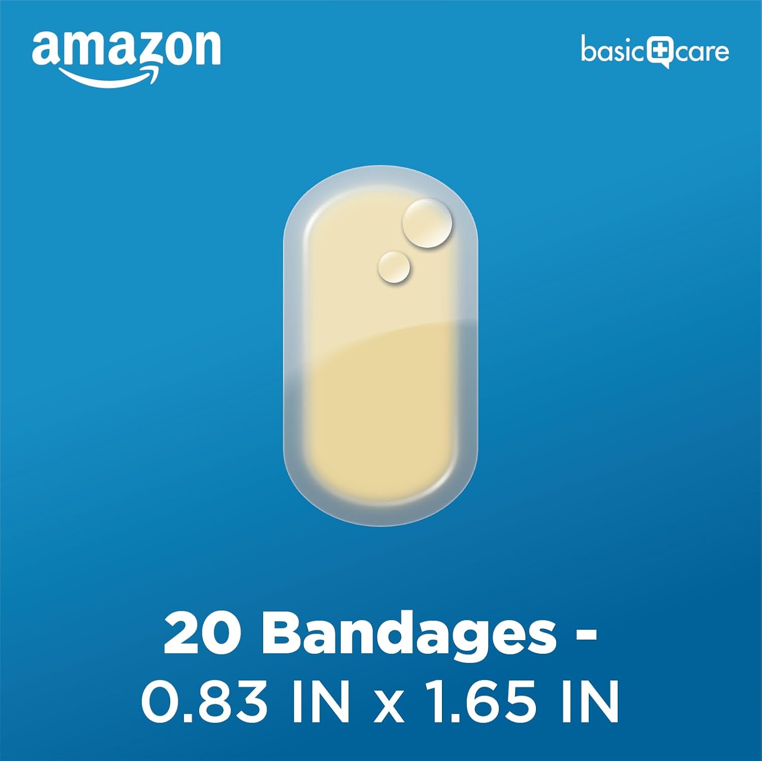Amazon Hydrocolloid Gel Bandages – 20 Ct – Fast Healing, 0.83x1.65in