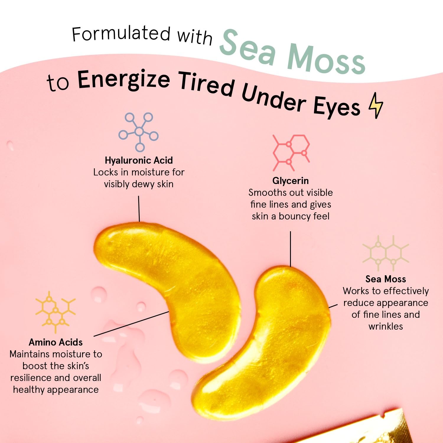 grace & stella Under Eye Masks – 24 Gold Pairs – Puffiness & Wrinkles