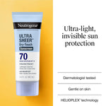 Neutrogena Ultra Sheer Sunscreen SPF 70 – 3oz – Dry-Touch, Non-Greasy