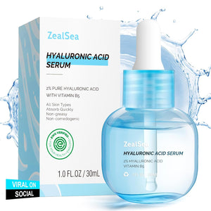 ZealSea Hyaluronic Acid Serum – 1oz – Hydrating, Vegan, Fragrance-Free