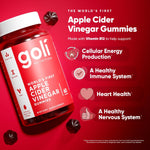 Goli Apple Cider Vinegar Gummies – 60 Count – Vegan, Gluten-Free, with Vitamin B12