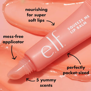 e.l.f. Squeeze Me Lip Balm – Strawberry – Tinted, Hydrating, Vegan