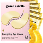 grace & stella Under Eye Masks – 24 Gold Pairs – Puffiness & Wrinkles