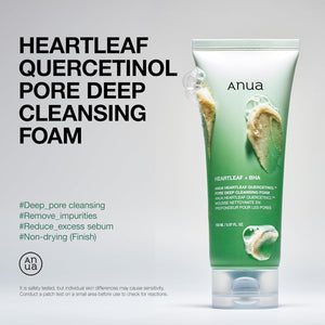 ANUA Heartleaf Cleansing Foam – 150ml – Pore Care & BHA Face Wash