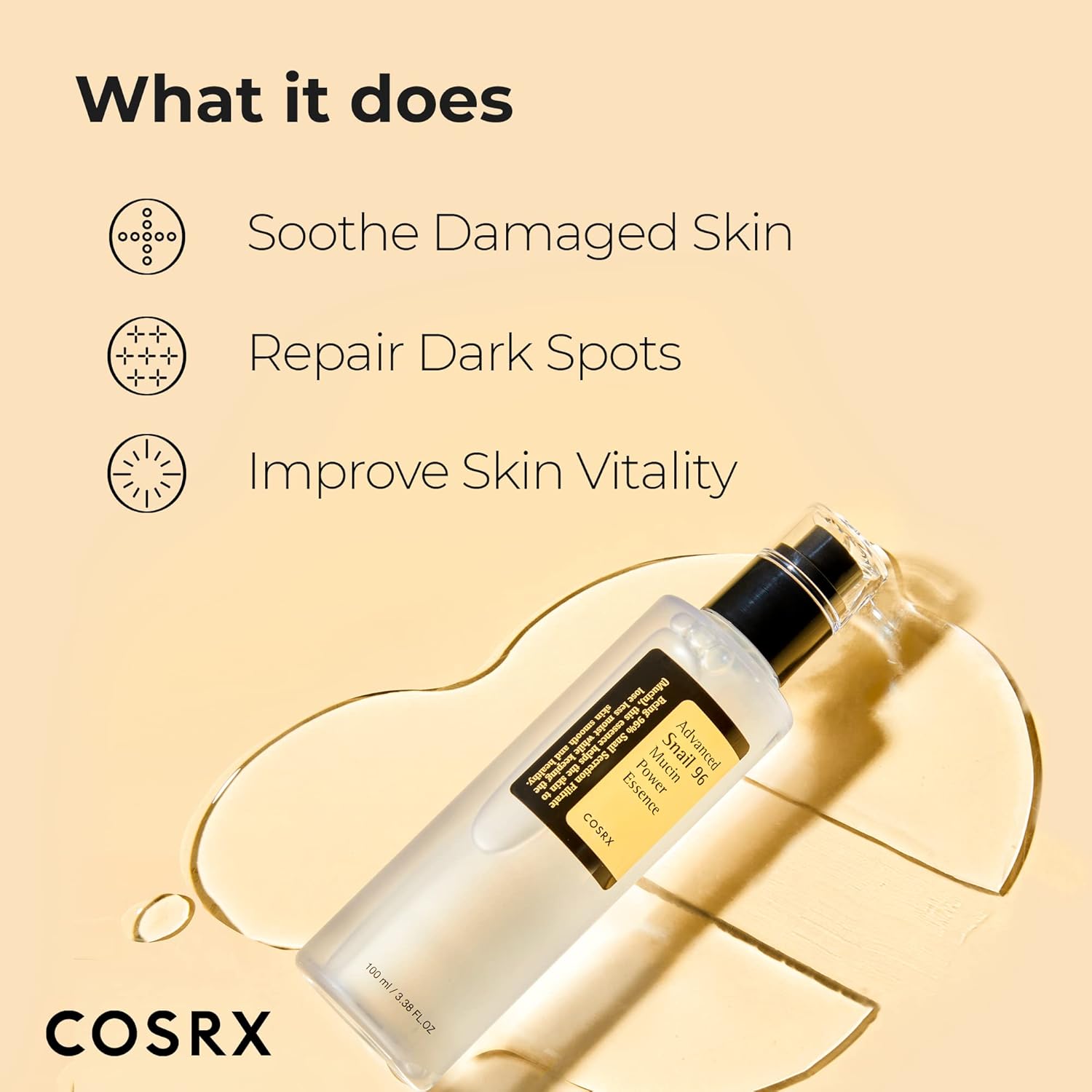 COSRX Snail Mucin Essence – 100ml – Hydrating Korean Serum for Skin