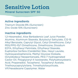 Blue Lizard Sensitive Mineral Sunscreen SPF 50+ – 3oz, Zinc, Fragrance-Free