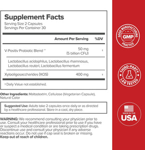 O Positiv URO Vaginal Probiotics – 60 Ct – pH Balance, Odor Support
