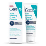 CeraVe Acne Foaming Cleanser – 4% Benzoyl Peroxide, Daily Face Wash