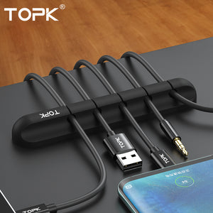Silicone Cable Organizer and USB Wire Holder – Desktop Management Clip