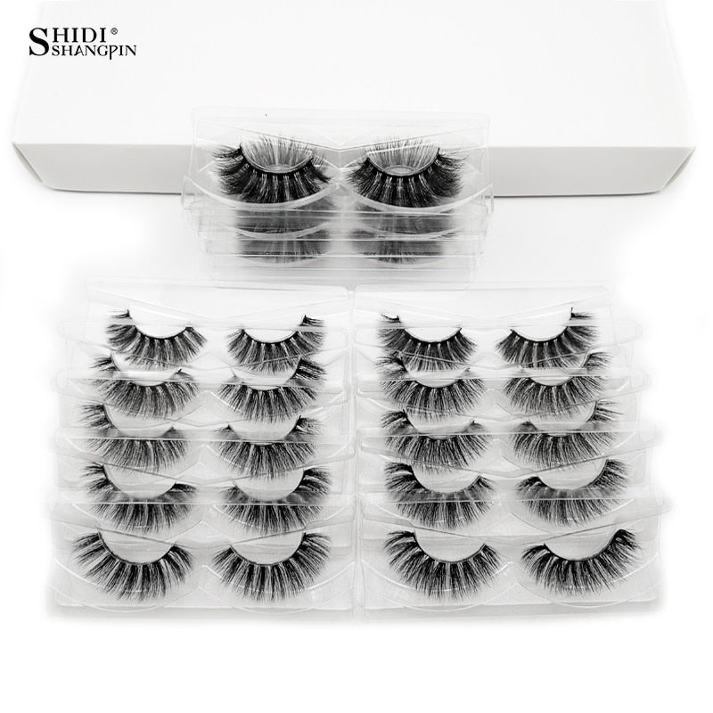 SHIDISHANGPIN 30 pairs eyelashes natural long 3d mink lashes wholesale false eyelashes makeup mink eyelashes eyelash extensions|False Eyelashes