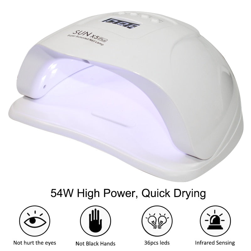 84/54/24W Pro UV Lamp LED Nail Lamp Nail Dryer For All Gels Polish Sun Light Infrared Sensing 10/30/60s Timer Smart For Manicure|Nail Dryers