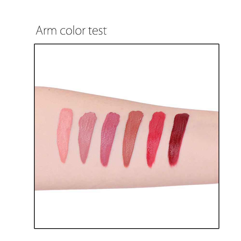 BEAUTY GLAZED 6 Colors Matte Lipstick Set Waterproof Long Lasting Lip Gloss Nude Velvet Pigment Batom Women Fashion Lip Makeup|Lipstick