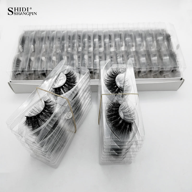 SHIDISHANGPIN 30 pairs eyelashes natural long 3d mink lashes wholesale false eyelashes makeup mink eyelashes eyelash extensions|False Eyelashes