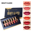 BEAUTY GLAZED 6 Colors Matte Lipstick Set Waterproof Long Lasting Lip Gloss Nude Velvet Pigment Batom Women Fashion Lip Makeup|Lipstick