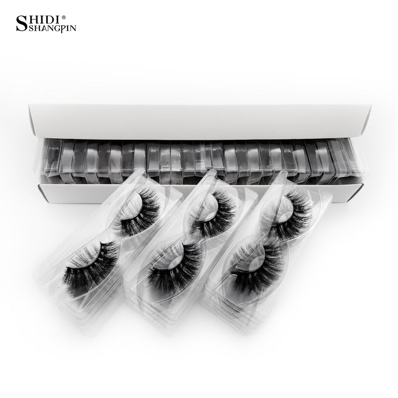 SHIDISHANGPIN 30 pairs eyelashes natural long 3d mink lashes wholesale false eyelashes makeup mink eyelashes eyelash extensions|False Eyelashes