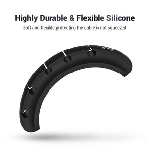 Silicone Cable Organizer and USB Wire Holder – Desktop Management Clip