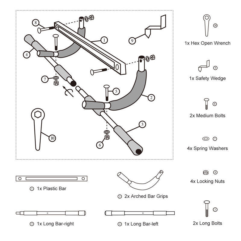 Fitness Door Frame Pull Up Bar