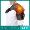 Heated Shoulder Massager with LED Display – 3-Level Vibration and Adjustable Strap