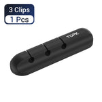 Silicone Cable Organizer and USB Wire Holder – Desktop Management Clip