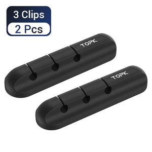 Silicone Cable Organizer and USB Wire Holder – Desktop Management Clip