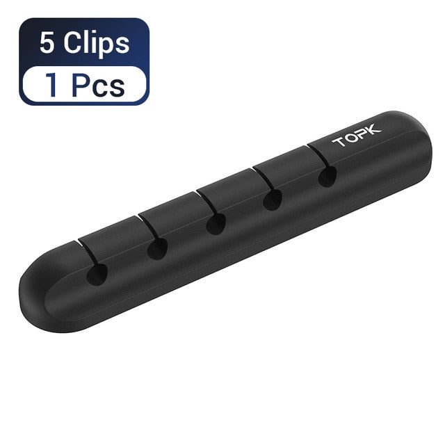 Silicone Cable Organizer and USB Wire Holder – Desktop Management Clip