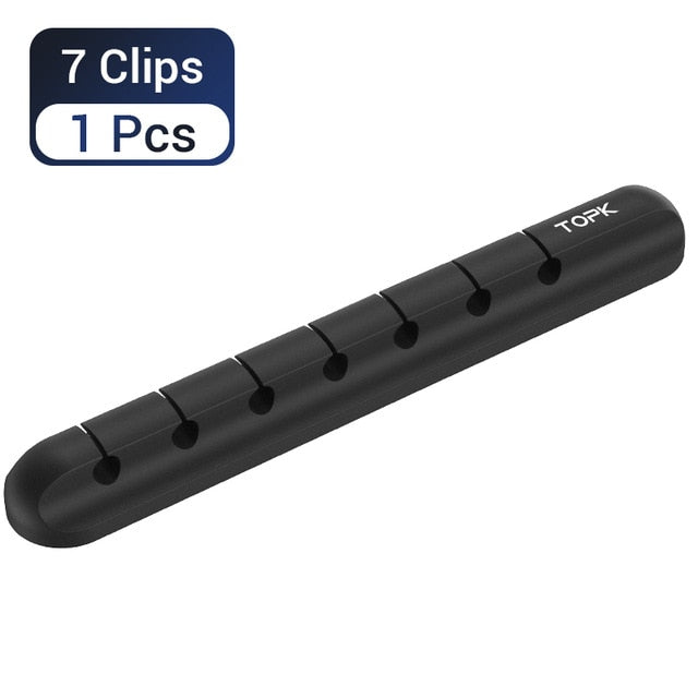 Silicone Cable Organizer and USB Wire Holder – Desktop Management Clip