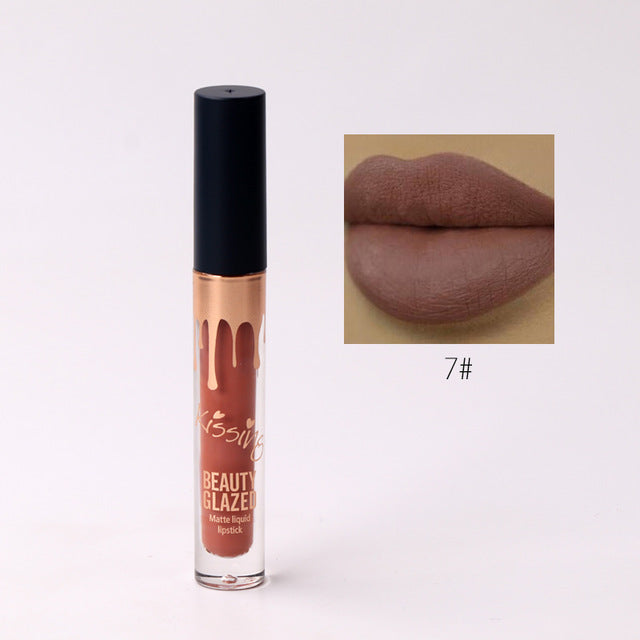 BEAUTY GLAZED 6 Colors Matte Lipstick Set Waterproof Long Lasting Lip Gloss Nude Velvet Pigment Batom Women Fashion Lip Makeup|Lipstick