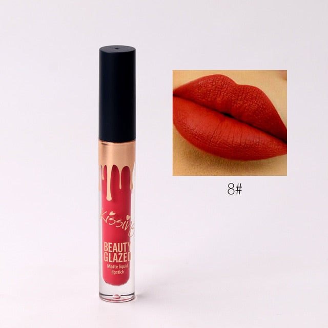 BEAUTY GLAZED 6 Colors Matte Lipstick Set Waterproof Long Lasting Lip Gloss Nude Velvet Pigment Batom Women Fashion Lip Makeup|Lipstick